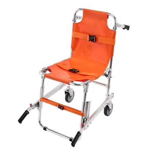 VEVOR EMS-trapstoel, 159 kg laadvermogen, opvouwbare noodtraprolstoel van aluminium met 2 wielen, draagbare traplift, ambulance, brandweer, evacuatie voor ouderen en gehandicapten