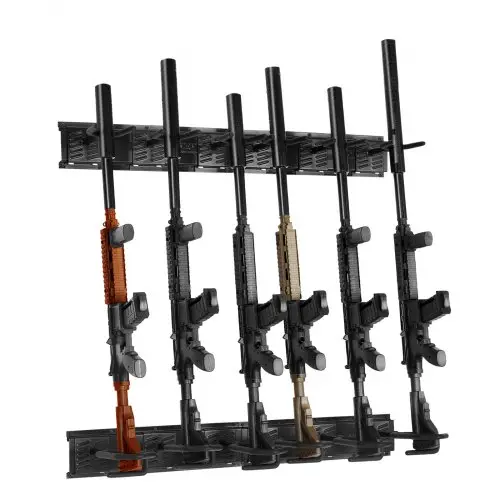 VEVOR Wapenrek voor wapenopslag, 6 geweren, geweerhouder, wapenkluis, accessoires voor geweren en hagelgeweren, wapenhouder in wapenkast, jachtgeweersteun, draagvermogen 81,6 kg
