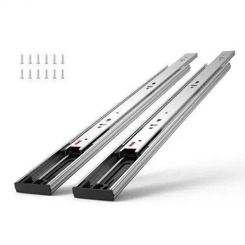 VEVOR Ladegeleiders 10 paar kogellagergeleiders 558,8 mm Stille softclose 45,4 kg Zijmontage stalen geleiderail Volledig uittrekbaar voor plankkast keuken
