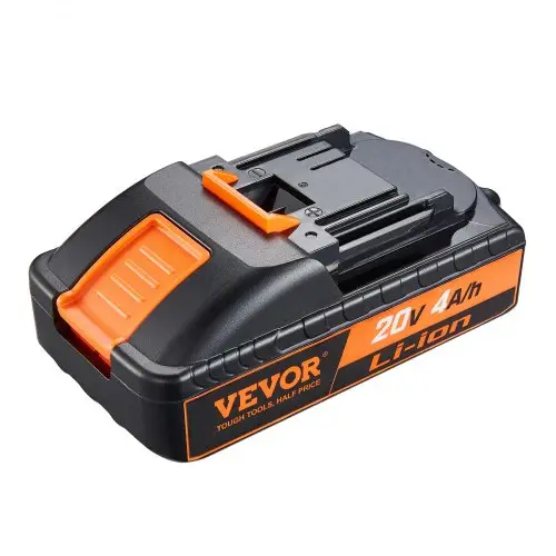 VEVOR 20V 4000mAh lithiumbatterij ter vervanging van elektrisch gereedschap, max. 40A uitgangsstroom, batterij met bescherming tegen overladen, diepontladen, oververhitting en kortsluiting, lithiumbatterij 144,4 x 76,0 x 54,8 mm