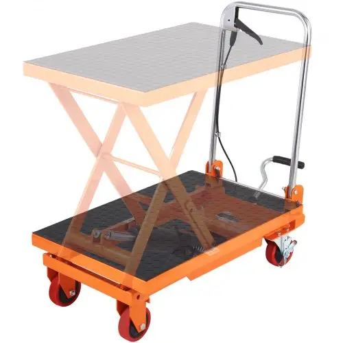 VEVOR hydraulische schaarheftafel 150 kg laadvermogen heftafelwagen 220-720 mm hefbereik heftafel werkplaats 700 x 450 mm platform schaarheftruck enkele schaar voor fabrieken magazijnen supermarkten