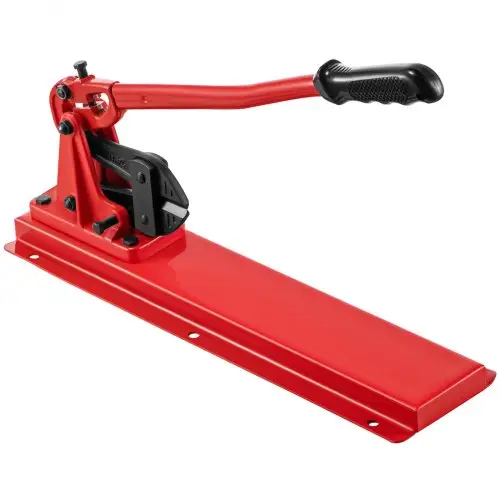 VEVOR 24 inch handmatige walsmachine voor op de werkbank, snijcapaciteit 12 mm boutenknipper voor op de werkbank, hardheid 35-45HRC krimptang voor op de werkbank, rode walsmachine voor het walsen en snijden, armbank