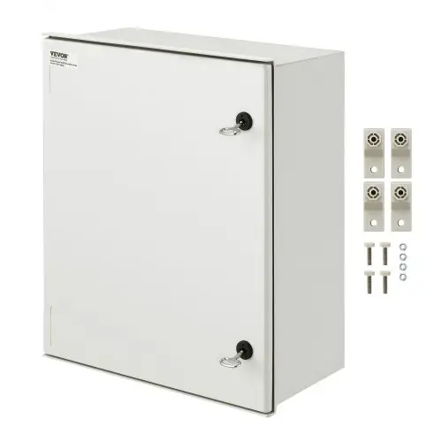 VEVOR schakelkast NEMA stalen behuizing 60x50x23cm NEMA 3X glasvezel schakelkast IP66 waterdichte en stofdichte elektrische aansluitdoos voor buiten/binnen met montageplaat