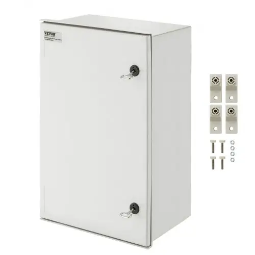VEVOR NEMA stalen behuizing, 60x40x23cm NEMA 4X glasvezel schakelkast, IP66 waterdicht en stofdicht, elektrische aansluitdoos voor buiten/binnen met montageplaat