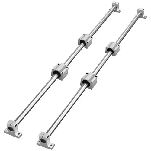 VEVOR Lineaire geleiderailset, SFC20 1000 mm, 2 stuks 39,4 inch/1000 mm SFC20 geleiderails, 4 stuks SC20 glijblokken, 4 stuks railsteunen, lineaire rails en lagerset voor geautomatiseerde machines, CNC doe-het-zelfproject