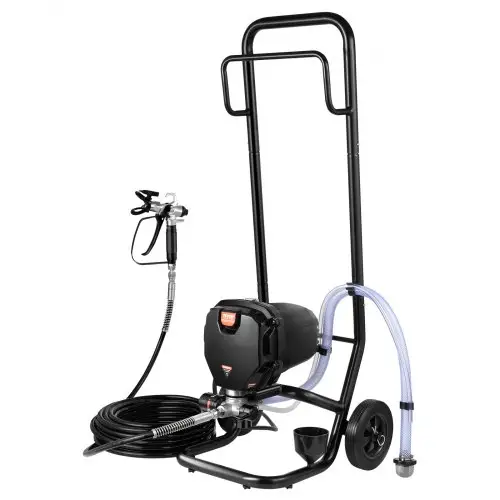 VEVOR Rolbare Airless Verfspuit, 750W, 3000 psi, Zeer Efficiënte Elektrische Spuit, Verfspuiten Spuitmachine Hogedruk Airless Verfspuitsysteem met 7.6m Slanglengte
