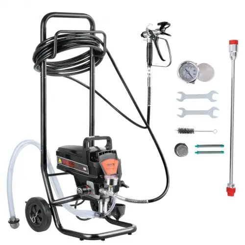 VEVOR Airless verfspuit, 950W, 3000 psi, zeer efficiënte elektrische verfspuit, verfspuiten, spuitmachine, hogedruk airless verfspuitsysteem met 15 m hogedrukslang