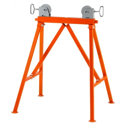 VEVOR Rolstandaard met rolkop 1134 kg draagvermogen Rolstandaard #45 Stalen rolstandaard 5 tot 91 cm Pijpsteun Werkstandaard Montagestandaard Geschikt voor onderhoud van pijpleidingen of de bouw van constructies