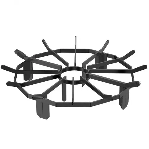 VEVOR Houtrooster, 68,6 cm (27 inch) Robuust vuurrooster met wielen, 6 steunpoten, massief gepoedercoate stalen palen, houtblokhouder voor houtkachel en buitenkampvuurplaats