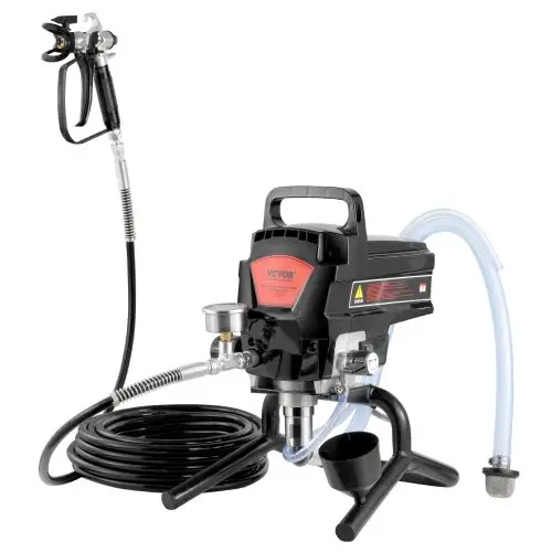 VEVOR Draagbare airless verfspuit, 950W, 3000 psi, zeer efficiënte elektrische spuit, verfspuiten Spuitverfmachine Hogedruk airless verfspuitsysteem met 15 m slanglengte