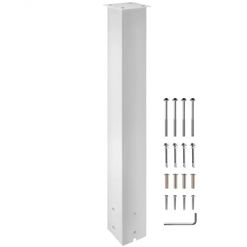 VEVOR Brievenbuspaal, 109,5 cm hoge brievenbusstandaard, gepoedercoate brievenbuspaalset, Q235 stalen paalstandaard, opbouwpaal voor trottoir- en stoepranden