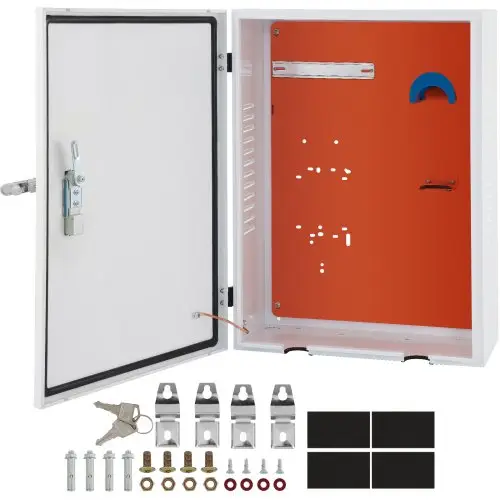 VEVOR Tesla laadstationbox 70x50x25cm buitenkabelbox oplaadbox kabelorganizer IP32 waterdicht stofdicht cool roll staal elektrische behuizing voor Tesla-wandconnector