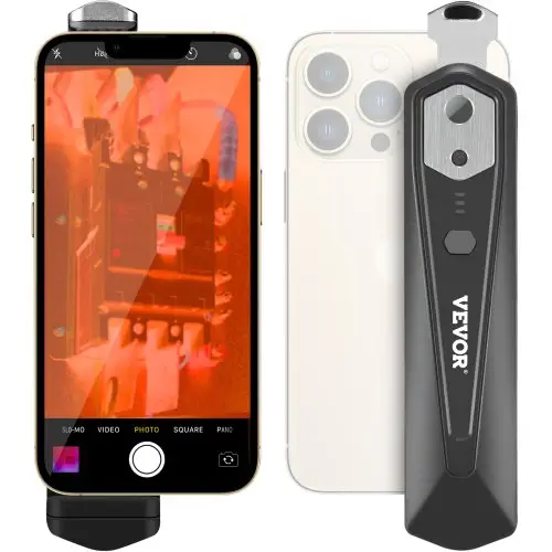 VEVOR Warmtebeeldcamera voor Android en iOS, draadloze infrarood warmtebeeldcamera met 256 x 192 IR-resolutie, Wi-Fi en visuele camera, warmtebeeldcamera met 25 Hz vernieuwingsfrequentie voor smartphones