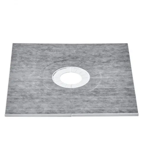 VEVOR Doucherandset, 914 x 914 x 22 mm, Grote douchebakset met 16 cm centrale afvoer, Lichtgewicht EPS-douche-installatiesets met 2 waterdichte doeken, Kantelstangen voor douchebakken