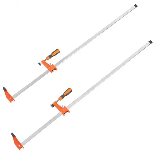 VEVOR balkklemmen voor houtbewerking, set van 2, 914,4 mm klem, snelwissel F-klem met een draagvermogen van 272 kg, 63,5 mm bekdiepte, gietijzer en koolstofstaal