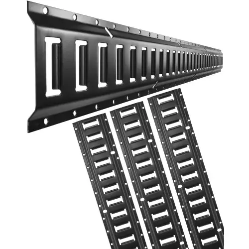 VEVOR E-Track Track Kit, 5ft stalen rupsbanden, 4-pack, laadvermogen tot 2000 lbs, robuuste rupsbanden met schroeven voor garages, bestelwagens, aanhangwagens, motorbevestigingen en ATV-bevestigingen
