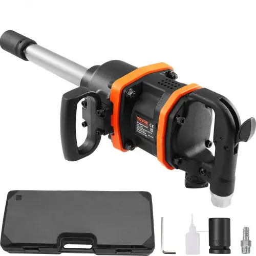 VEVOR Pneumatische Slagmoersleutel 1 Inch Slagpistool 3160 ft-lb Uitgang Omkeerbaar Koppel 5000 RPM D-Handgreep voor Vrachtwagentaken, Apparatuur, Autoliefhebbers, Professionele Monteurs