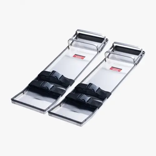 VEVOR roestvrijstalen kniebeschermers voor beton, 697 x 205 mm, kniebeschermers voor beton, kniebeschermers voor beton, paar beweegbare kniebeschermers, met bevestigingsriemen voor cement- en betonafwerking
