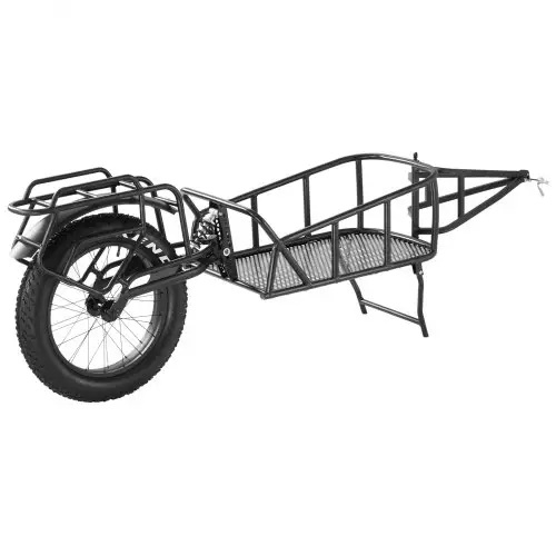 VEVOR Fietskar, 32 kg laadvermogen, Fietskar, Snelspanontwerp met universele koppeling, 50,8 cm wielen, Past op de meeste fietswielen, Frame van koolstofstaal
