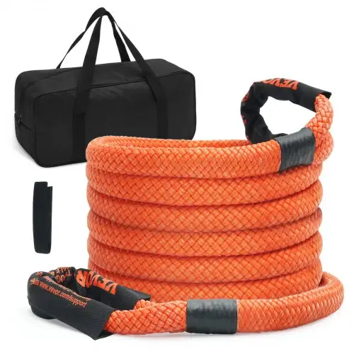 VEVOR 22 mm x 6 m sleepkabel 13871 kg, zware offroad-sleepband, extreem duurzame trekkabel met 30% elasticiteit Energie-sleephulp voor Jeep Auto Vrachtwagen ATV UTV SUV Tractor