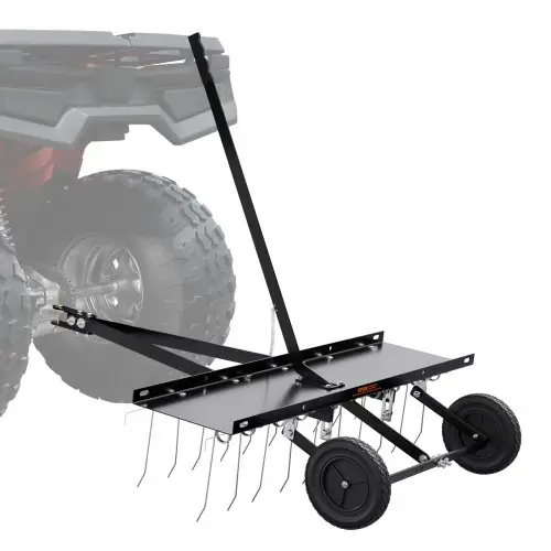 VEVOR Trekhark, 40-inch trekhark met 20 verenstalen tanden, trekhark voor ATV's of grasmaaiers, trekhark met handgreep voor gazons in de tuin