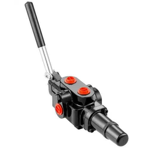 VEVOR hydraulische houtkloverklep, 1 spoel, 25 GPM hydraulische richtingsregelklep, 3626 PSI hydraulische laderklep, hydraulische joystickregelklep voor kleine tractoren, laders, houtklovers
