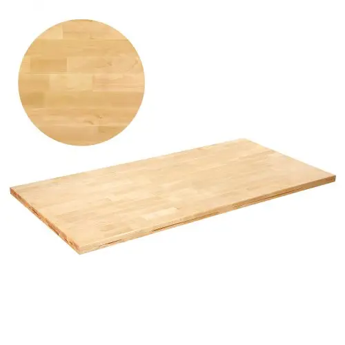 VEVOR Houten tafelblad, 1200 x 750 x 38 mm, draagvermogen 150 kg, universeel eendelig esdoornhouten bureau voor in hoogte verstelbaar elektrisch staand bureauframe, werkblad voor thuiskantoor