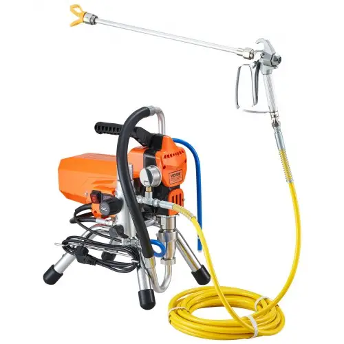 VEVOR Airless verfspuit met hogedrukslang, 2200W muurverfspuitpistool, 3000 PSI, 2 l/min, borstelloze motor inbegrepen, voor binnen- en buitenschilderwerk, hekwerkaccessoires