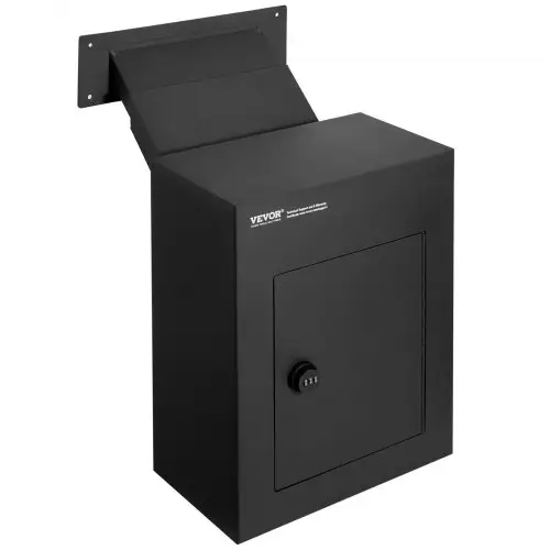 VEVOR Wandbrievenbus, Robuuste stalen inbouwbrievenbus voor muren van 70 tot 200 mm dik, Combinatieslot, Wandbrievenbus 330 x 178 x 430 mm, Zwart