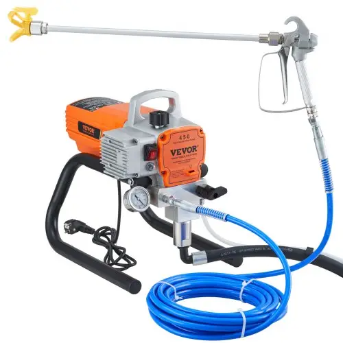 VEVOR verfspuit, 1500W airless verfspuit, slangverfspuitpistool, 3000 PSI verfspuiten voor thuisgebruik voor schepen, bruggen, torens, masten en andere grote, langdurige metalen constructies in de industrie
