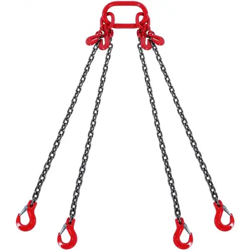 VEVOR kettingsling, 5/16 inch x 10 voet hijskettingen met haak, G80 motorkettingtakels, 11.000 lbs/5 ton hijskettingen voor motortakels, motorhijsketting met 4-poots grijphaak en afstellers
