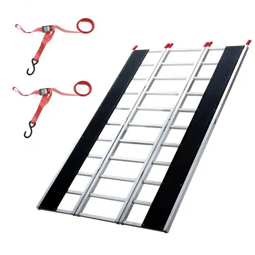 VEVOR Laadbrug, autohelling 680 kg, extra brede laadbrug, autohelling 2160 x 1375 mm, drievoudig opvouwbare oprijplaat, voor motorfiets, aanhanger, ATV, UTV, tuintractor, grasmaaier