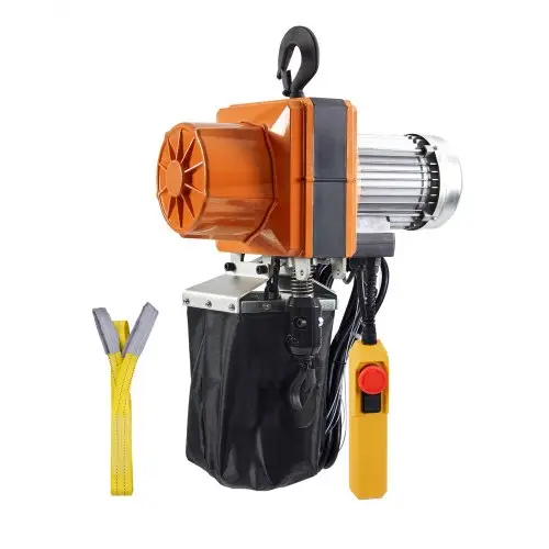 VEVOR elektrische kettingtakel, capaciteit 2200 lbs, hefhoogte 10 ft, snelheid 10,5 ft/min, 230V eenfase bovenloopkraan met G100-ketting, 10 ft kabelafstandsbediening voor garage, winkel, hotel, woning