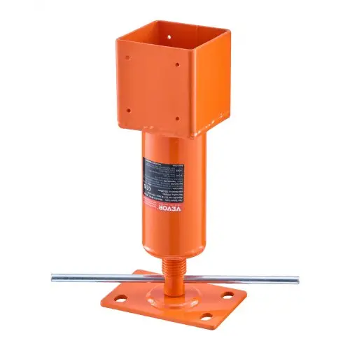 VEVOR 4 x 4 inch schroefpaal, hoogtebereik 13,2 tot 18,7 inch, maximale belasting 24.700 lbs, verstelbare krikstandaard, tijdelijke krikstandaard voor het waterpas zetten van huizen, steunbalk voor vloeren, kruipruimte