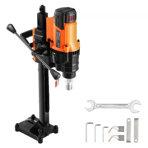 VEVOR Kernboormachine Diamantkernboormachine met boordiameter 2-20 cm met statief en kernboormachine, 3000 W Robuuste betonkernboormachine, Nat en droog gebruik voor betonstenen