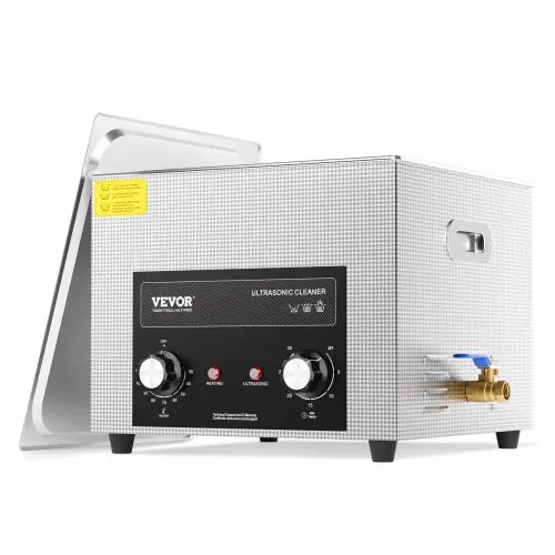 VEVOR 15 L ultrasone reiniger met verwarmingstimer en mandje, professionele digitale sonische cavitatiemachine, 360 W reinigingsmachine voor laboratoriuminstrumenten, metalen onderdelen, carburateurs, messing, auto-onderdelen en motoronderdelen.