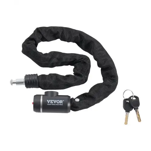 VEVOR 88 cm lange combinatie fietskettingslot met 2 sleutels, robuuste & anti-diefstal hoge beveiligingsfietssloten, perfect voor fiets motor scooter fiets deur hek