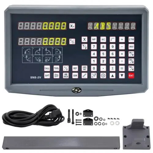 VEVOR Lineaire Schaal Liniaal Meetinstrument 2-assige Digitale Uitlezing DRO (Digitale Uitlezing) voor Draaibanken Freesmachines