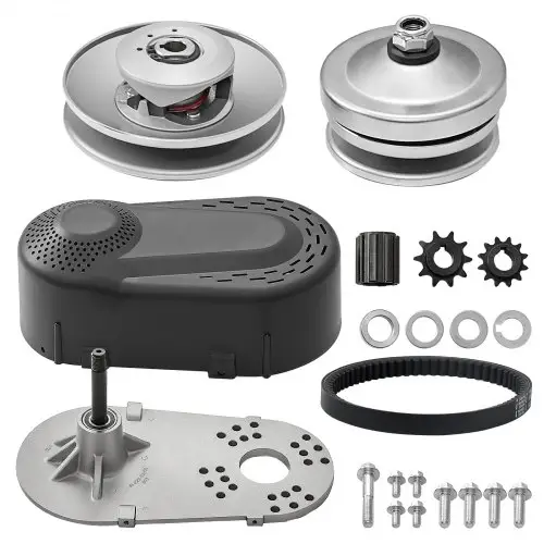 VEVOR aandrijfkoppeling, 2-8 pk motor 2000 tpm Hoogwaardige aandrijfkoppeling met asymmetrisch ontworpen wielen en robuuste rubberen riem, stabiele en duurzame koppeling met complete accessoires