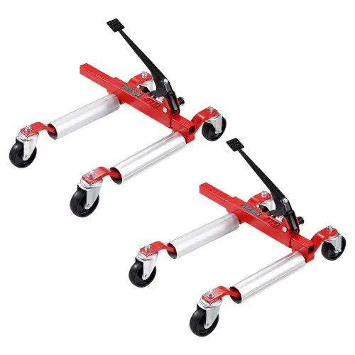 VEVOR Wieltrolleys, 2 stuks, 680 kg draagvermogen per stuk, manoeuvreerwagens met ratelfunctie, bandenrollers voor auto's en SUV's, ideaal voor het manoeuvreren en verplaatsen van voertuigen, ratelautokrik