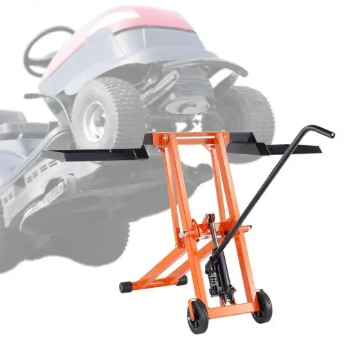 VEVOR Grasmaaierlift met hydraulische krik, 225 kg capaciteit, massief koolstofstalen grasmaaierlift, verstelbare, verplaatsbare grasmaaierkrik voor zitmaaiers en zero-turn maaiers