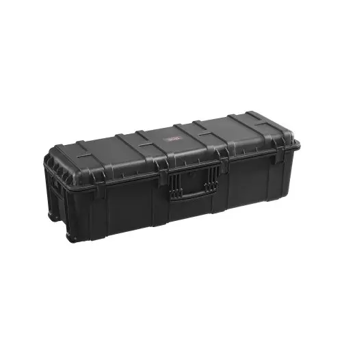VEVOR 5,5 kubieke voet weerbestendige harde koffer, grote waterdichte harde koffer met 3 handgrepen, IP67 waterdichte beschermhoes met 6 clips, 6 hangslotgaten en schuimrubberen inzetstuk voor grote apparatuur, zwart