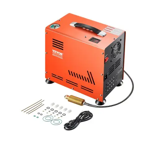 VEVOR PCP-luchtcompressor, 800W dubbele cilinder PCP-luchtbukscompressor, 310 bar/30 MPa met ingebouwde ventilator, automatische stop | Olievrije paintballtankcompressor voor luchtbuks, duikfles