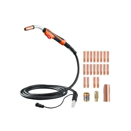 VEVOR 250A MIG-laspistool met 4,6 m kabel, lastoorts compatibel met Millermatic 200, 210, 212, 250, 250X, 251, 252 lasapparaten, geschikt voor lasdraden van 0,0762/0,0889/0,1143 cm