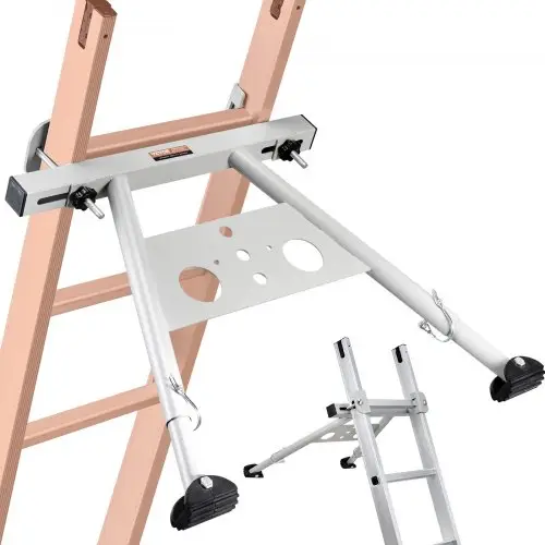 VEVOR ladderstabilisator 815x710x55 mm, verstelbare poten, afstandhouders voor uitschuifbare ladders, muurladderaccessoires voor dakgoten, muurladderafstandhouders, antislip rubberen voetjes, draagvermogen: 150 kg