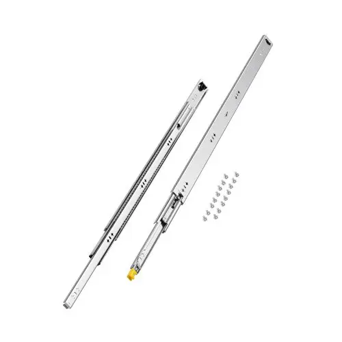 VEVOR ladegeleiders met volledige uitschuifbaarheid, 1 paar, laderail, vergrendelbare telescopische geleiders, 950 mm, draagvermogen 113,4 kg, zijdelings gemonteerde geleiderail met kogellager en vergrendelingsmechanisme