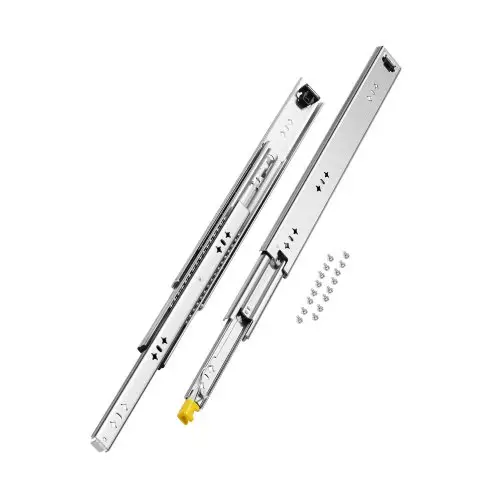 VEVOR ladegeleiders met volledige uitschuifbaarheid, 1 paar, vergrendelbare telescopische geleiders, 500 mm, draagvermogen ladegeleider 113,4 kg, zijdelings gemonteerde geleiderail met kogellager en vergrendelingsmechanisme