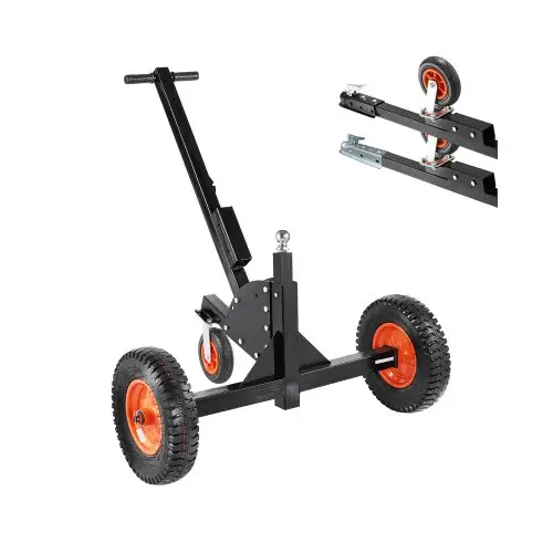 VEVOR 2-in-1 Trailer Dolly, Trailer Manoeuvreerhulpmiddel, 680,4 kg neusbelasting, 56 en 66 cm verstelbare hoogte, 50,8 mm trekhaakkogel, 38 cm luchtbanden, voor het verplaatsen van campertrailers