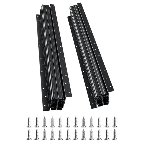 VEVOR ladegeleiders, 60 cm, volledig uittrekbaar met kogellagers, onderkastrails, draagvermogen 117 kg, onderrails voor trapkastglijders, zelf te vervangen, zwart