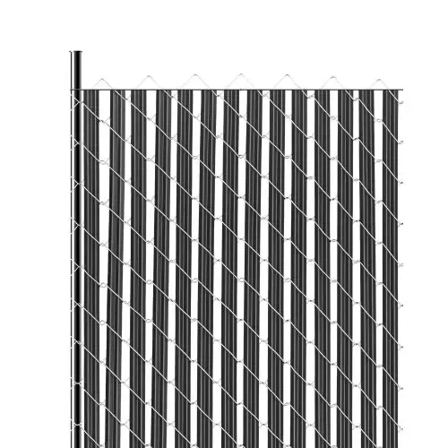 VEVOR Privacy Screen Lamellen 1740 mm, Enkelwandige verticale lamellen met grondvergrendeling voor kettingschakelhekken, HDPE-gaaslamellen met hoge dichtheid, ideaal voor tuin, boerderij, sportveld (zwart)